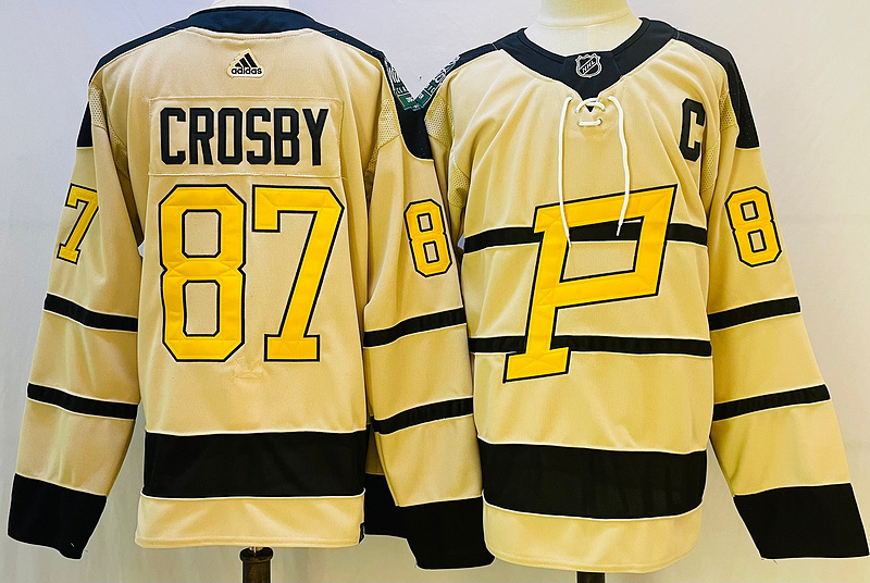Men's Pittsburgh Penguins Sidney Crosby #87 Yellow Jersey